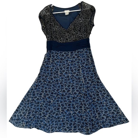 Viola Women’s Silk Dress Cap Sleeve Multi Floral Fit And Flare Size 6 - Picture 4 of 12